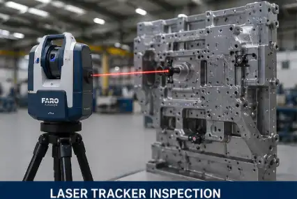Laser tracker system measuring a large fixture from a tripod